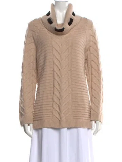 Pre-owned Karl Lagerfeld Cowl Neck Sweater In Neutral