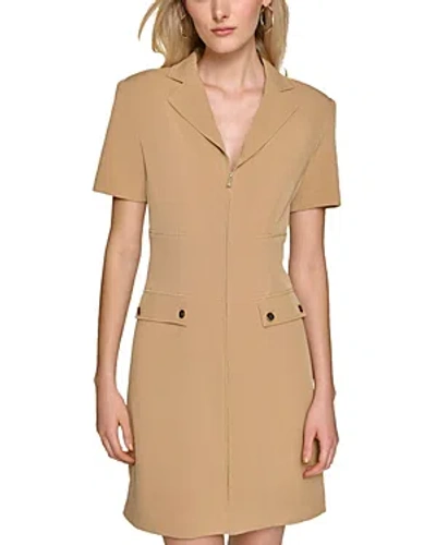 Karl Lagerfeld Crepe Corset Mini Dress In Cartouche
