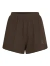 Karl Lagerfeld Crest-embroidered Shorts In Brown