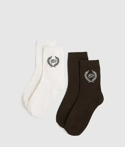 Karl Lagerfeld Crest Socks – 2 Pack In Multi