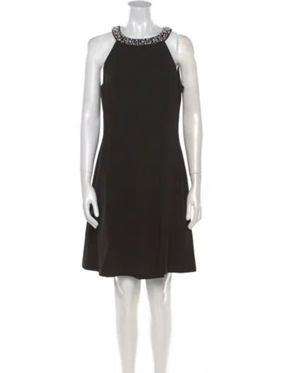 Pre-owned Karl Lagerfeld Crew Neck Knee-length Dress In Black