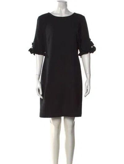 Pre-owned Karl Lagerfeld Crew Neck Knee-length Dress In Black