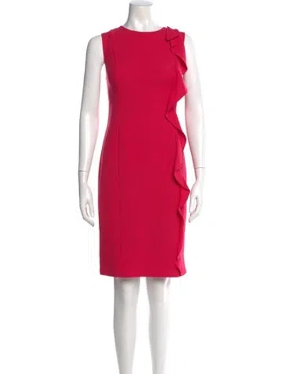 Pre-owned Karl Lagerfeld Crew Neck Knee-length Dress W/ Tags In Pink