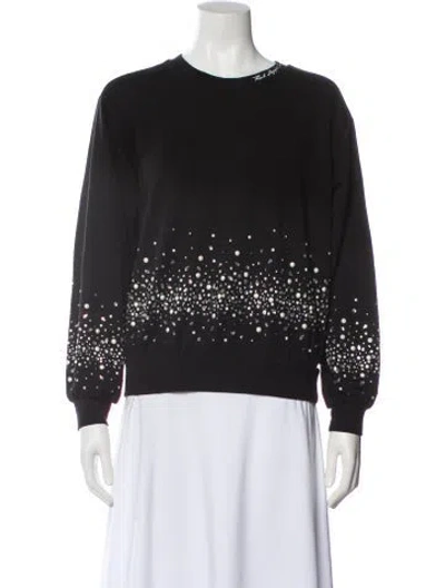 Pre-owned Karl Lagerfeld Crew Neck Long Sleeve Sweatshirt In Gray