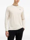 Karl Lagerfeld Crew-neck Long-sleeve T-shirt In White