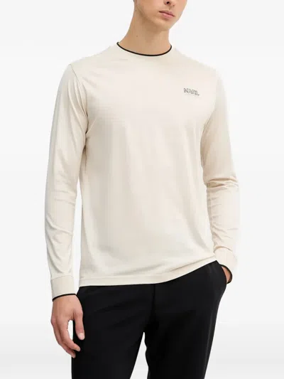 Karl Lagerfeld Crew-neck Long-sleeve T-shirt In White