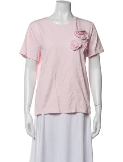 Pre-owned Karl Lagerfeld Crew Neck Short Sleeve T-shirt In Pink
