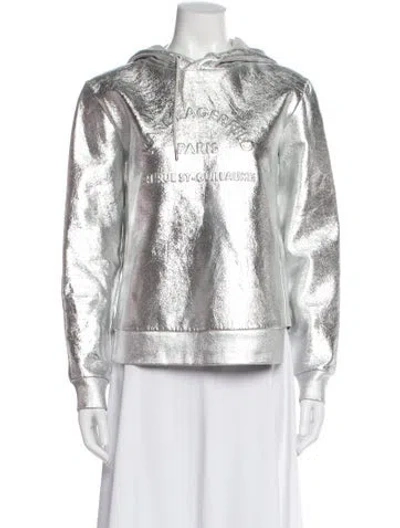 Pre-owned Karl Lagerfeld Crew Neck Sweater In Silver