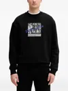 Karl Lagerfeld Crew-neck Sweatshirt In Black