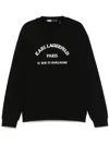 Karl Lagerfeld Rue Lagerfeld Sweatshirt In Black In Black