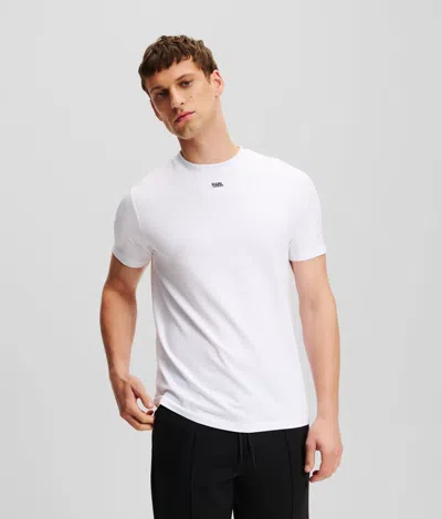 Karl Lagerfeld Crew-neck T-shirt In White