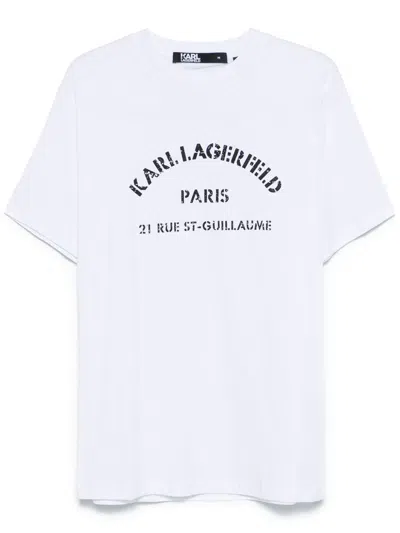 Karl Lagerfeld Crew-neck T-shirt In White