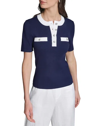 Karl Lagerfeld Crewneck Sweater In Blue