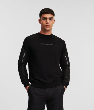Karl Lagerfeld Crewneck Sweatshirt In Black