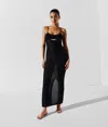 Karl Lagerfeld Crochet-knit Maxidress In Black