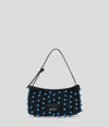 Karl Lagerfeld Crochet Beaded Shoulder Bag