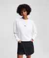 Karl Lagerfeld Crochet Klj Monogram Sweatshirt In White