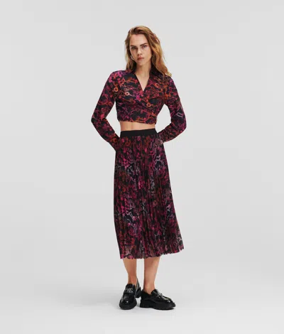Karl Lagerfeld Cropped Chain Print Shirt