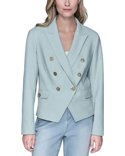 Karl Lagerfeld Cropped Jacket In Blue