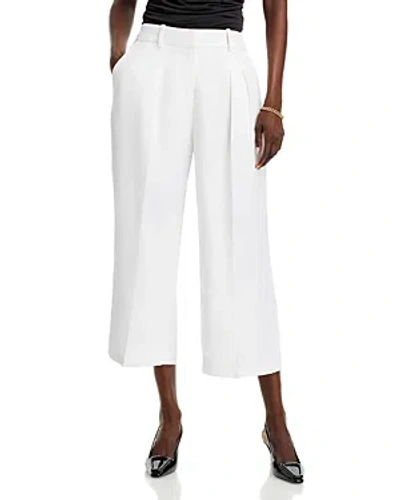 Karl Lagerfeld Cropped Wide Leg Pants In White