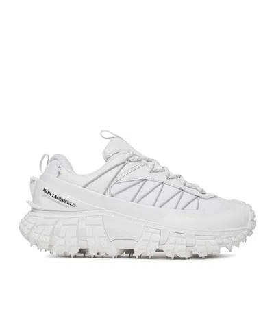 Karl Lagerfeld Cross-lace Running Shoes In White