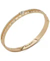 Karl Lagerfeld Crystal Double-row Bangle Bracelet In White