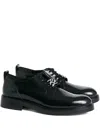 Karl Lagerfeld Crystal-embellished Lace-up Shoes In Black