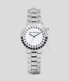 Karl Lagerfeld Crystal-embellished Watch In Silver