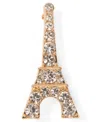 Karl Lagerfeld Crystal Gold-tone Eiffel Tower Pin In Gold