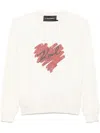 Karl Lagerfeld Crystal-logo Sweatshirt In White