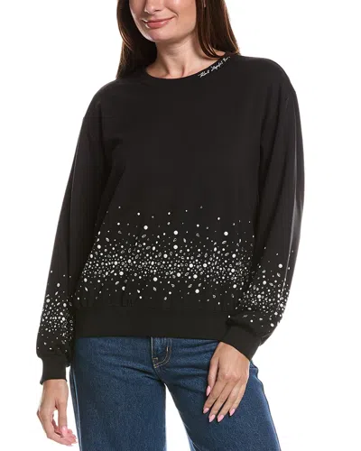 Karl Lagerfeld Crystal Pearl Sweatshirt In Black