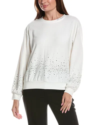 Karl Lagerfeld Crystal Pearl Sweatshirt In Multi