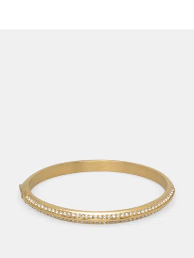 Karl Lagerfeld Crystal-embellished Bangle Bracelet In Gold
