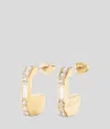 Karl Lagerfeld Crystals Earrings In Gold