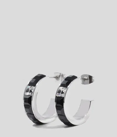 Karl Lagerfeld Crystals Hoop Earrings