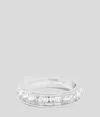 Karl Lagerfeld Crystals Ring In Silver