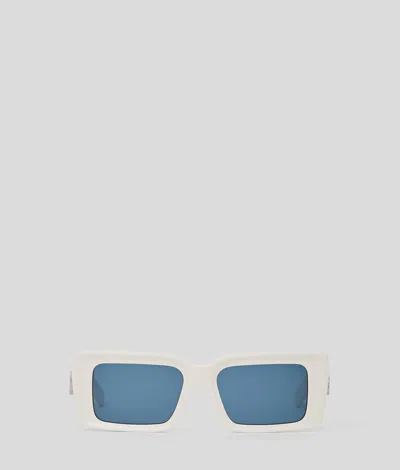Karl Lagerfeld Cut-out Karl Signature Sunglasses In White