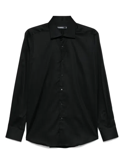 Karl Lagerfeld Linen Shirt In Schwarz