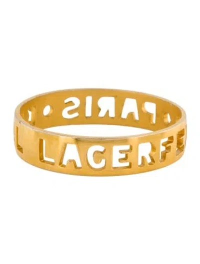 Pre-owned Karl Lagerfeld Cutout Logo Bangle, 7.75" In Multi