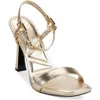 Karl Lagerfeld Cybil Womens Adjustable Manmade Ankle Strap In Champagne