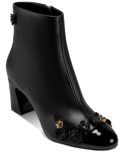 Karl Lagerfeld Dalyn Fleur Booties In Black