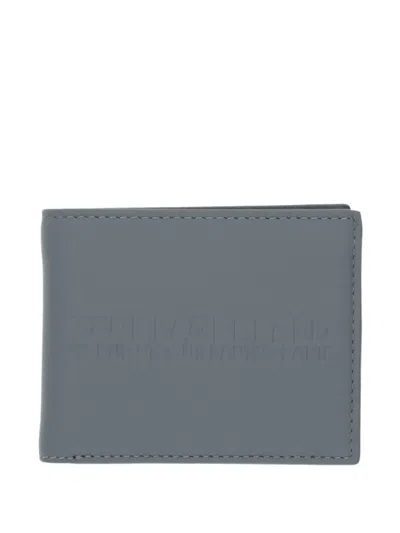 Karl Lagerfeld Debossed-logo Bifold Wallet In Gray