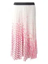 Karl Lagerfeld Dégradé Pleated Skirt In White