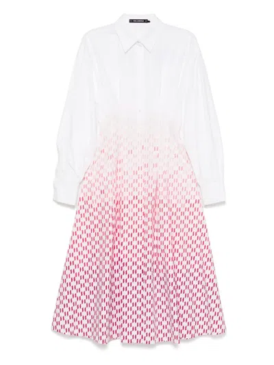 Karl Lagerfeld Degraded Shirt Dress In White