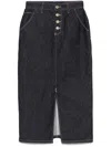 Karl Lagerfeld Denim Midi Skirt In Blue