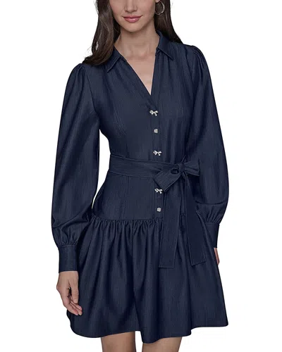 Karl Lagerfeld Denim Shirt Dress In Blue