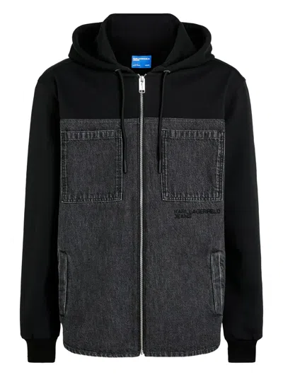 Karl Lagerfeld Black Color Block Jacket