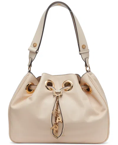 Karl Lagerfeld Desiree Large Leather Hobo In Brie