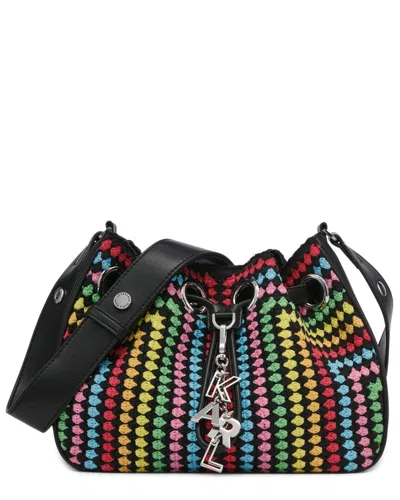 Karl Lagerfeld Desiree Leather Crossbody In Black