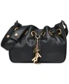 Karl Lagerfeld Desiree Small Leather Hobo Bag In Black,gold